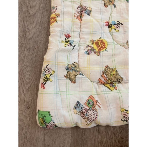 Vintage 1980s Romper Room Baby Crib Blanket Soft Nursery Plush TV Show - Picture 5 of 9